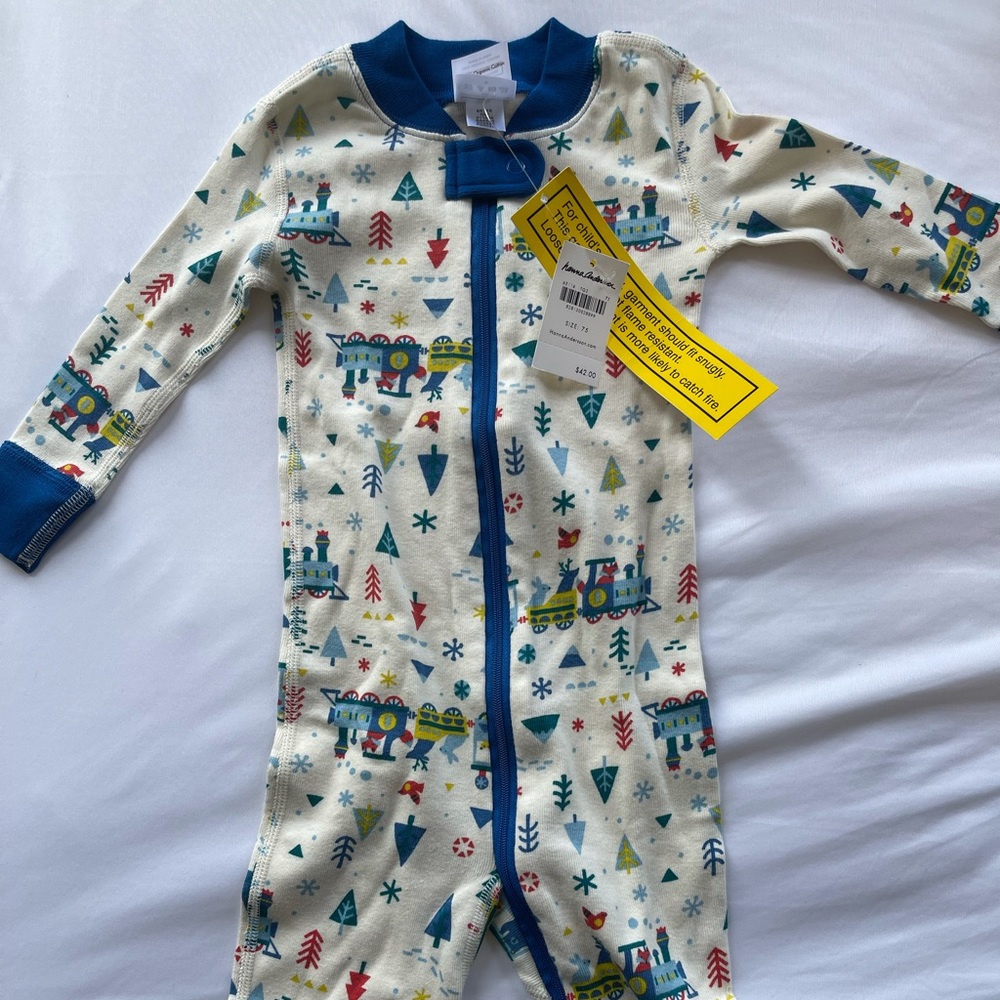 Hanna Andersson Holiday Pajamas, Winter Train Pajamas, Never Worn